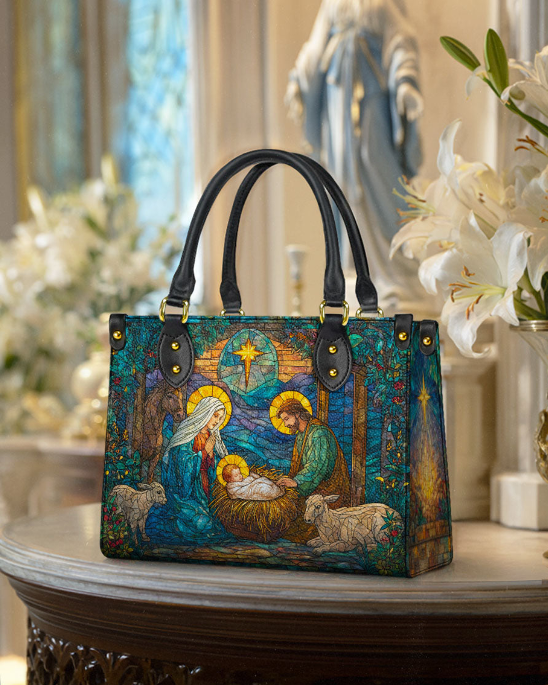 Bolsa Católica em Couro - Nascimento de Jesus