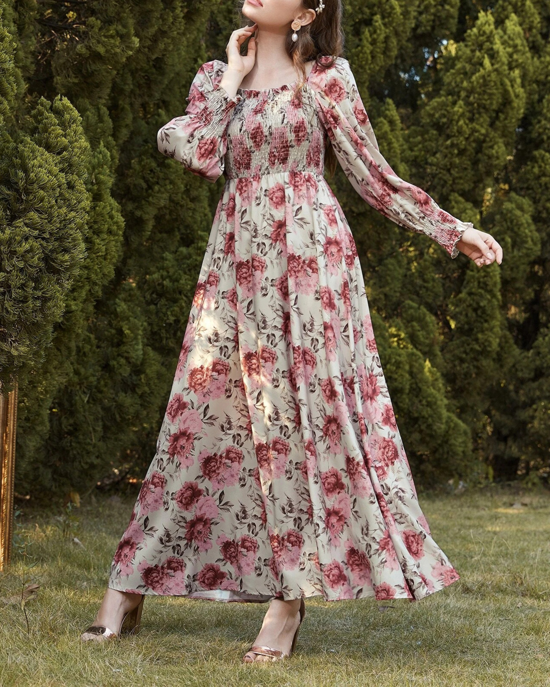 Vestido Florido - Modestia e Delicadeza (Verão 2026)