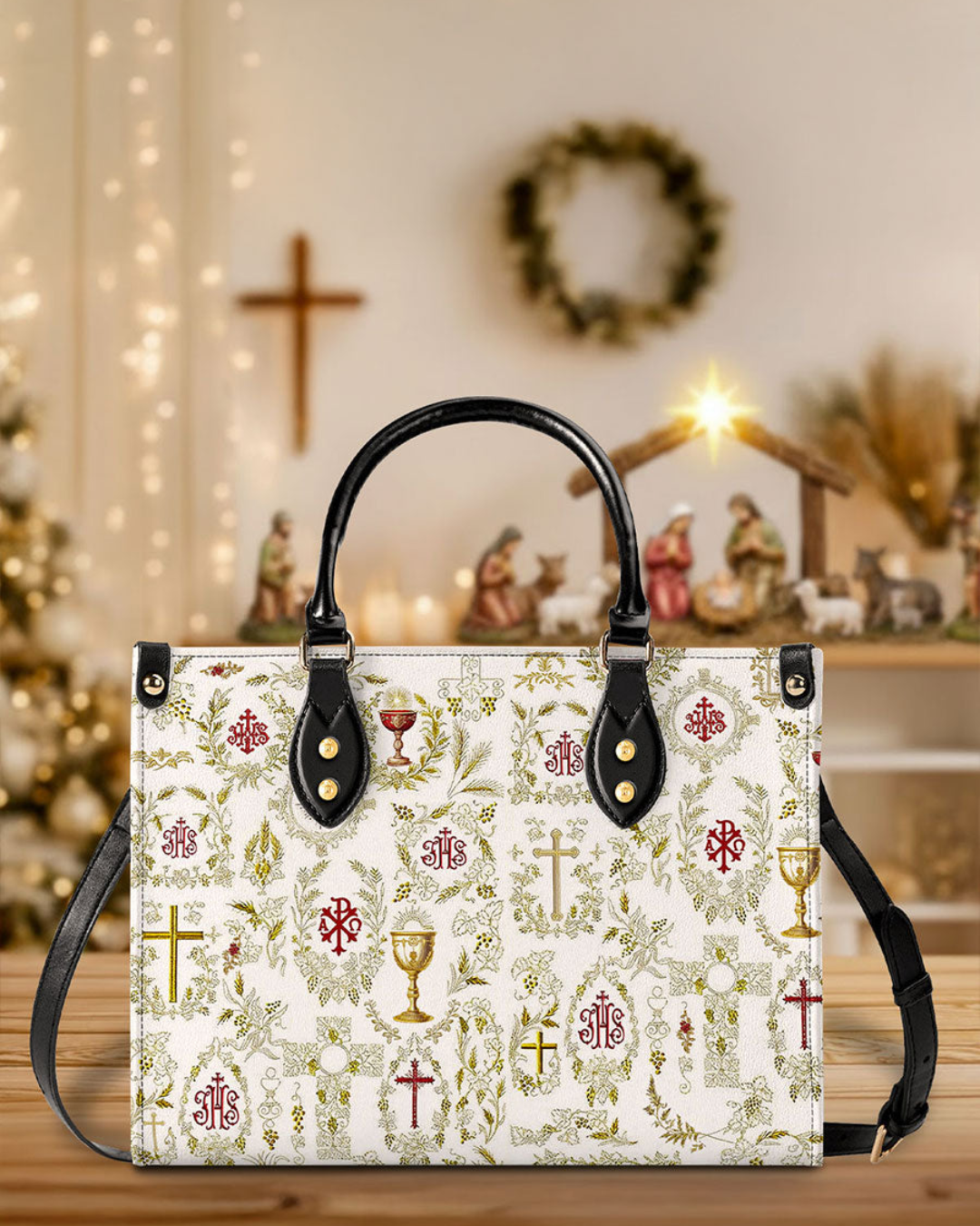 Bolsa Católica em Couro - Sagrada Comunhão