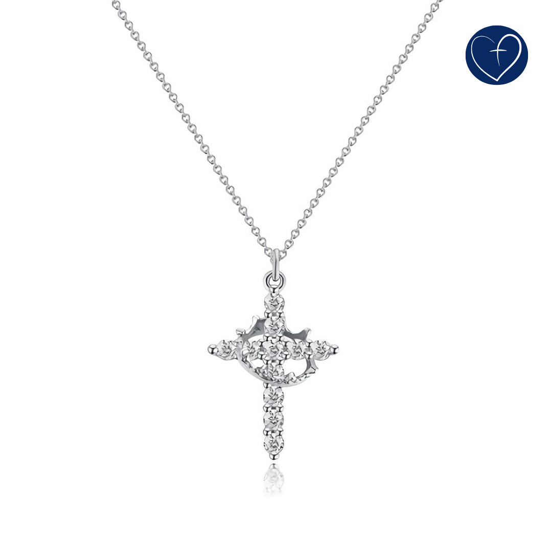 Colar Cruz e Coroa de Jesus