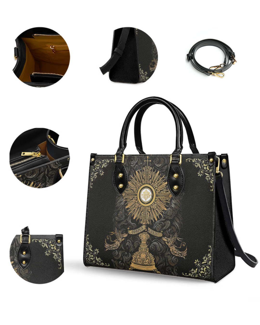 Bolsa Católica em Couro - Eucaristia