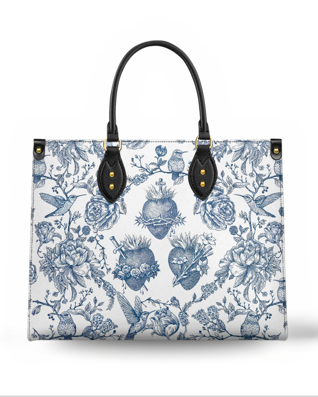 Bolsa Católica em Couro - Sagrados Corações de Jesus