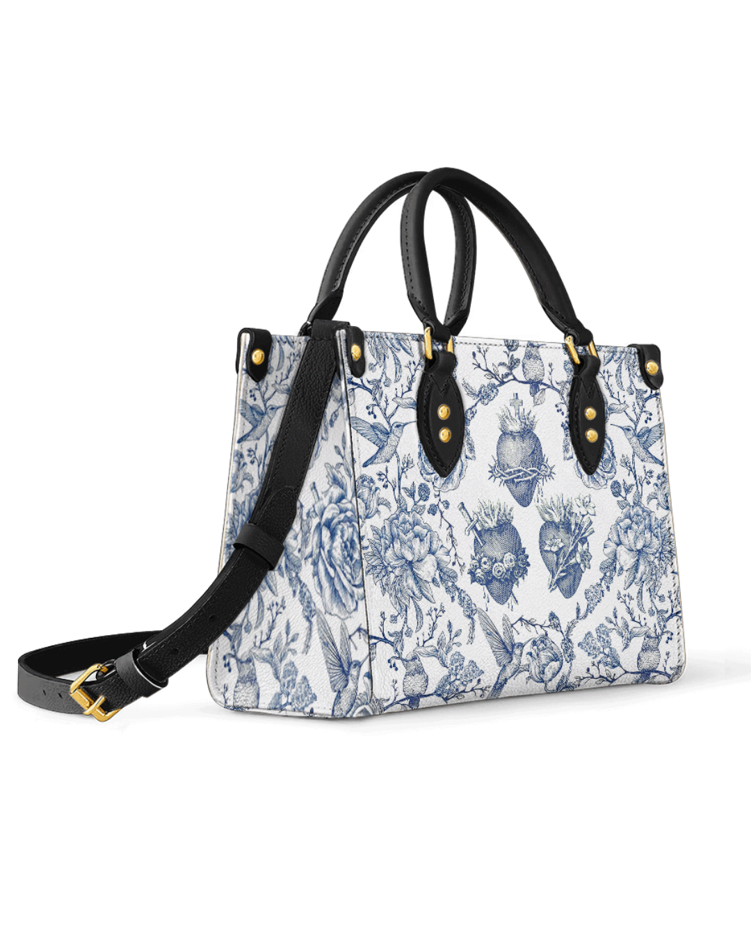 Bolsa Católica em Couro - Sagrados Corações de Jesus