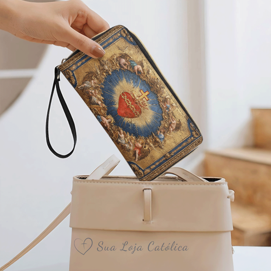 Carteira Católica Feminina - Sagrado Coração do Divino Amor