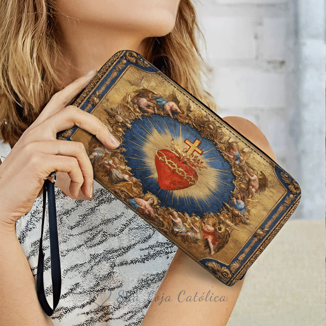 Carteira Católica Feminina - Sagrado Coração do Divino Amor