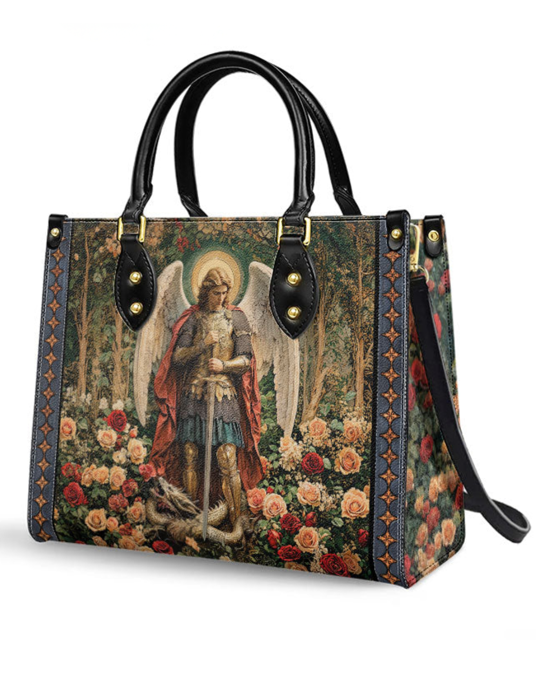 Bolsa Católica em Couro - São Miguel Arcanjo
