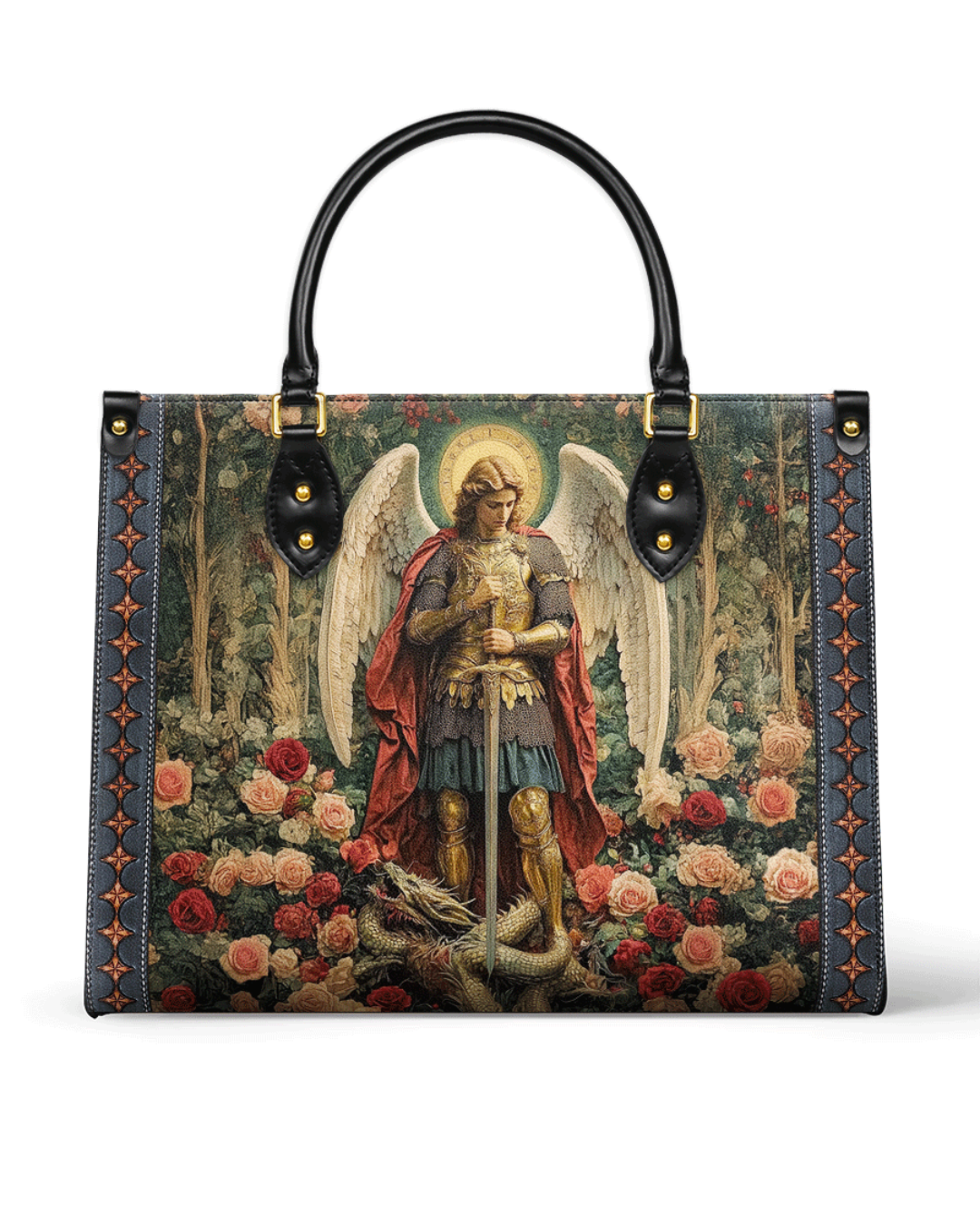 Bolsa Católica em Couro - São Miguel Arcanjo
