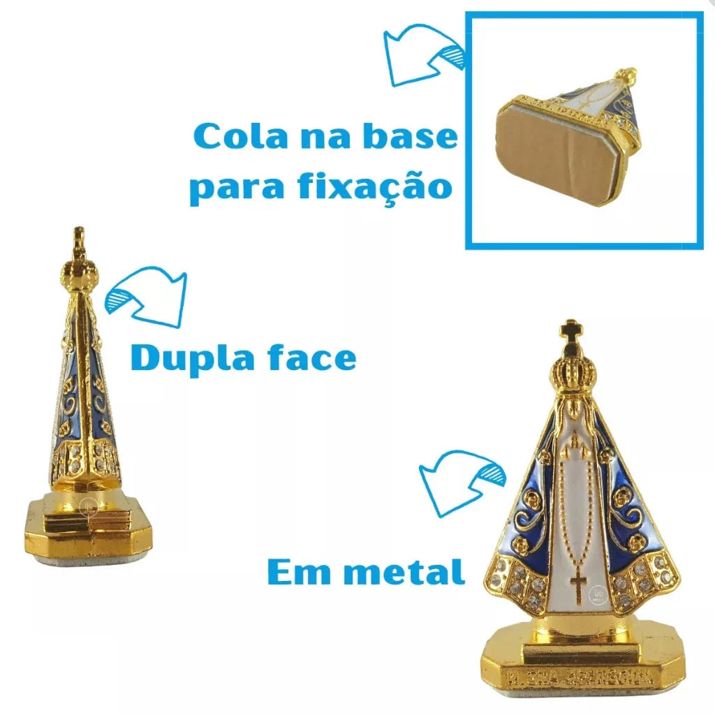 [KIT COM 5 UNIDADES] Nossa Senhora Aparecida de Metal