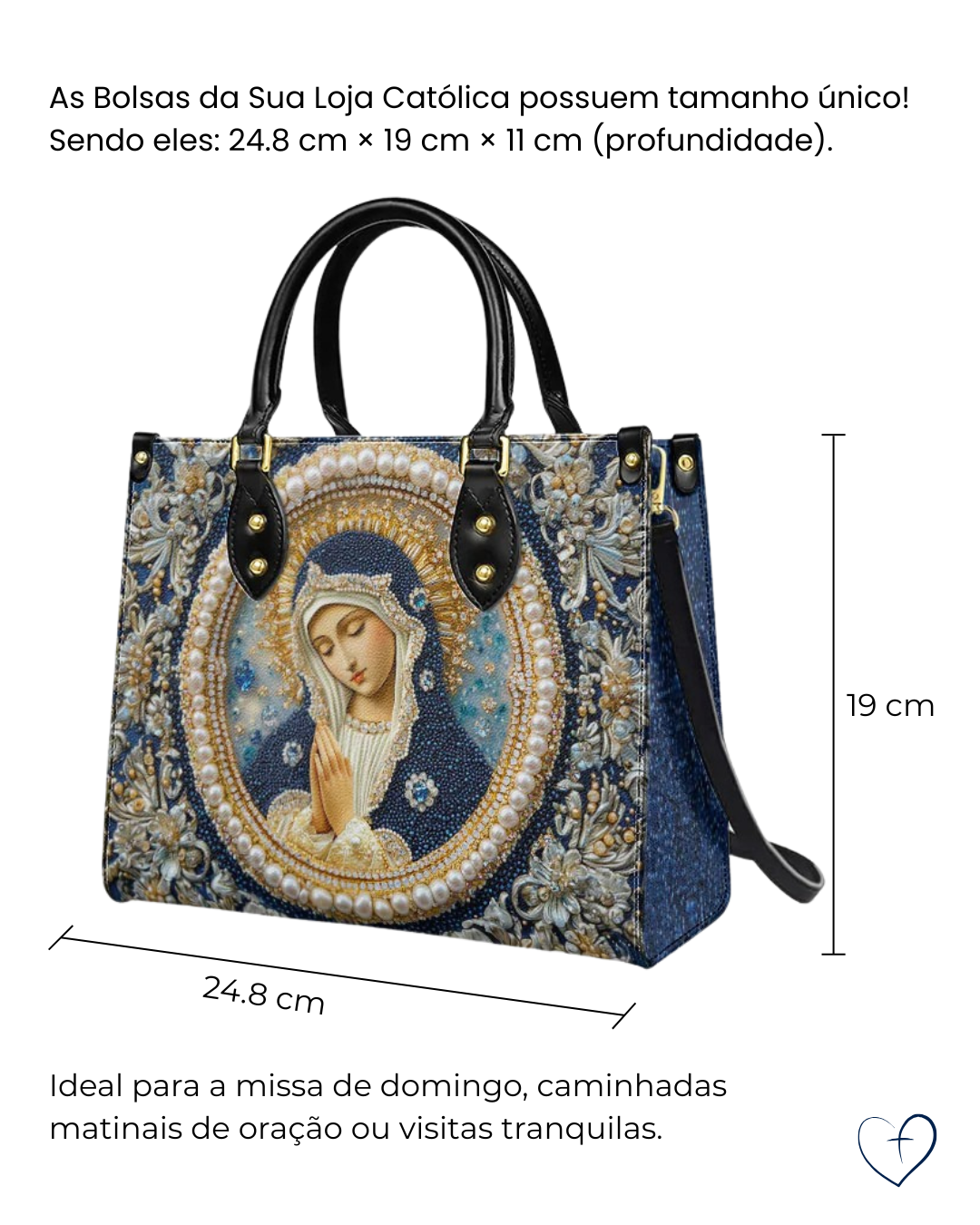 Bolsa Católica Feminina - Safira Mariana