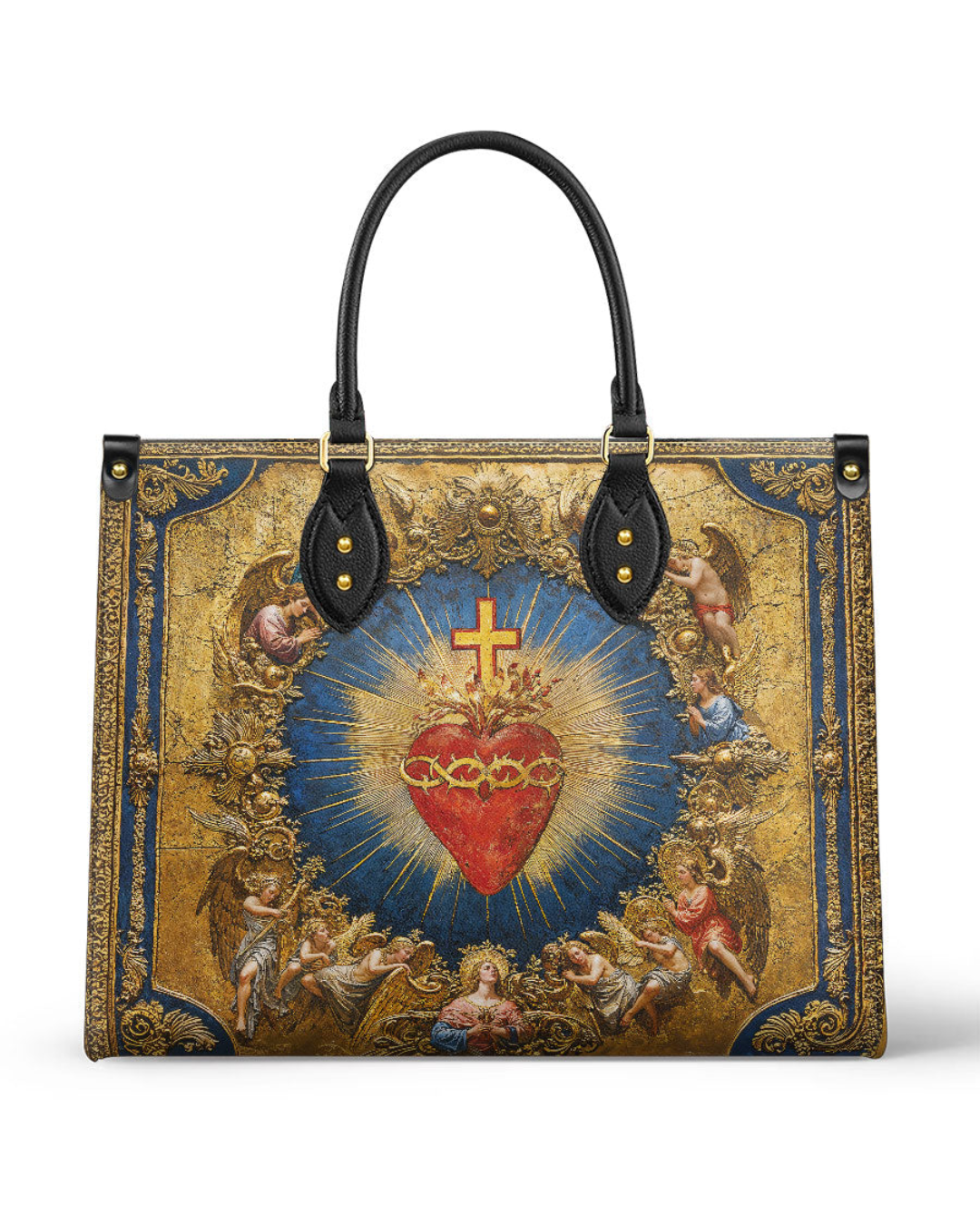 Bolsa Católica em Couro -  Sagrado Coração do Divino Amor