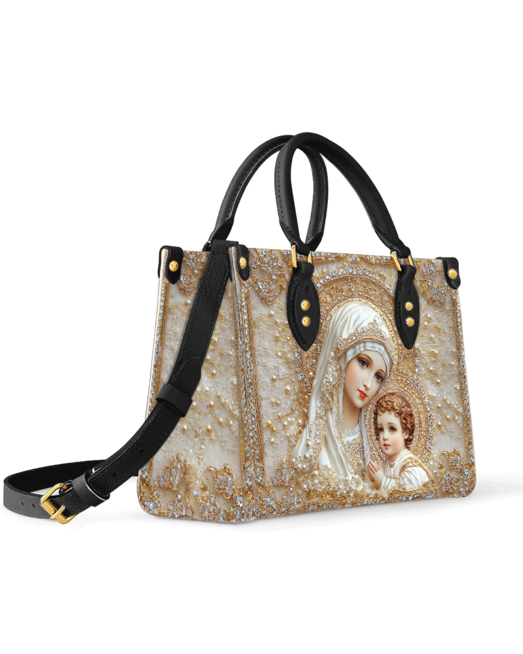 Bolsa Católica Feminina - Maria e o Menino Jesus