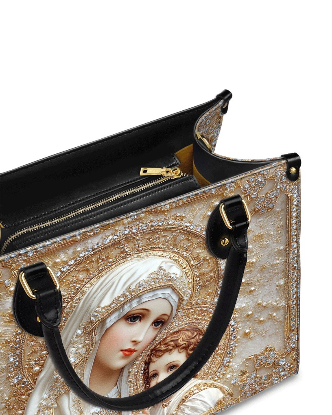 Bolsa Católica Feminina - Maria e o Menino Jesus
