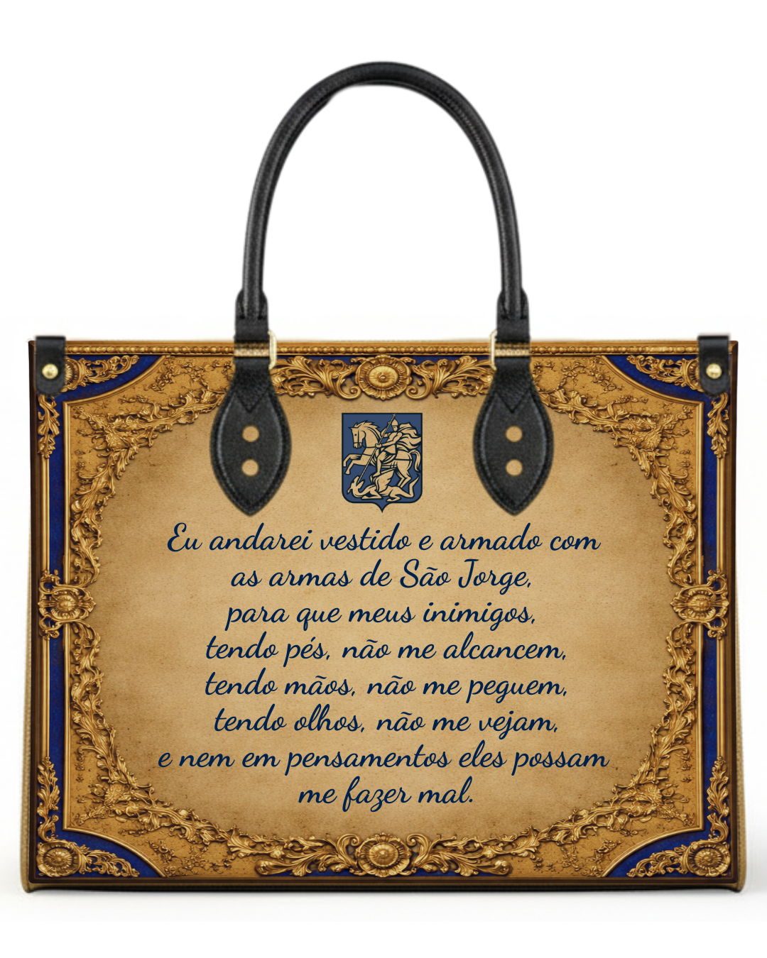 Bolsa Católica em Couro - São Jorge