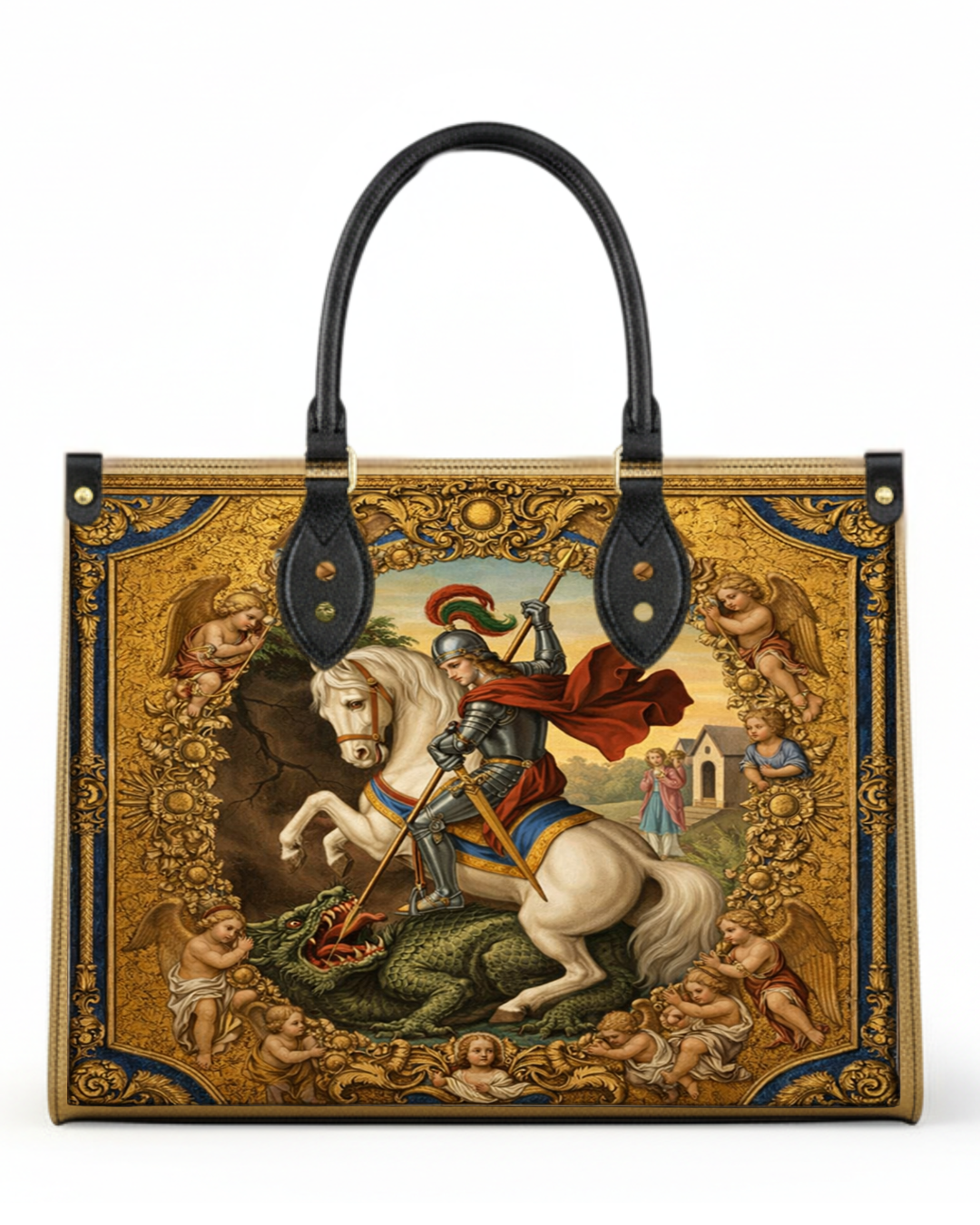 Bolsa Católica em Couro - São Jorge
