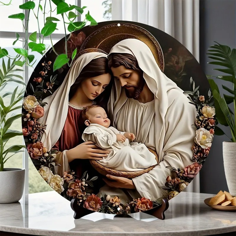 Decoração Católica Sagrada Família com Flores Aconchegantes