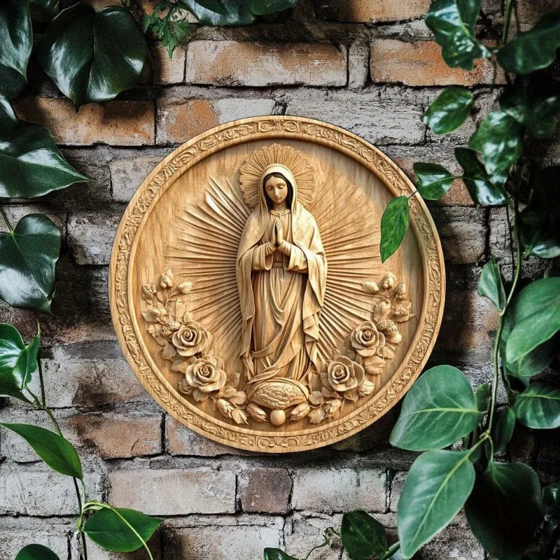 Decoração Católica Santa Nossa Senhora com Rosas