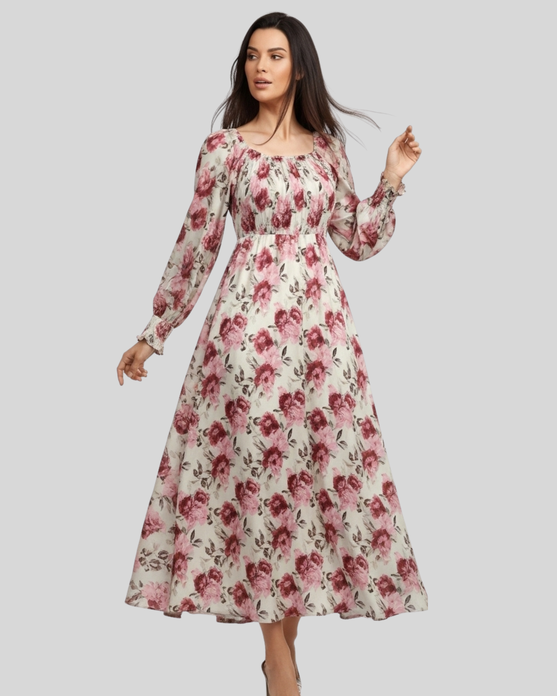 Vestido Florido - Modestia e Delicadeza (Verão 2026)