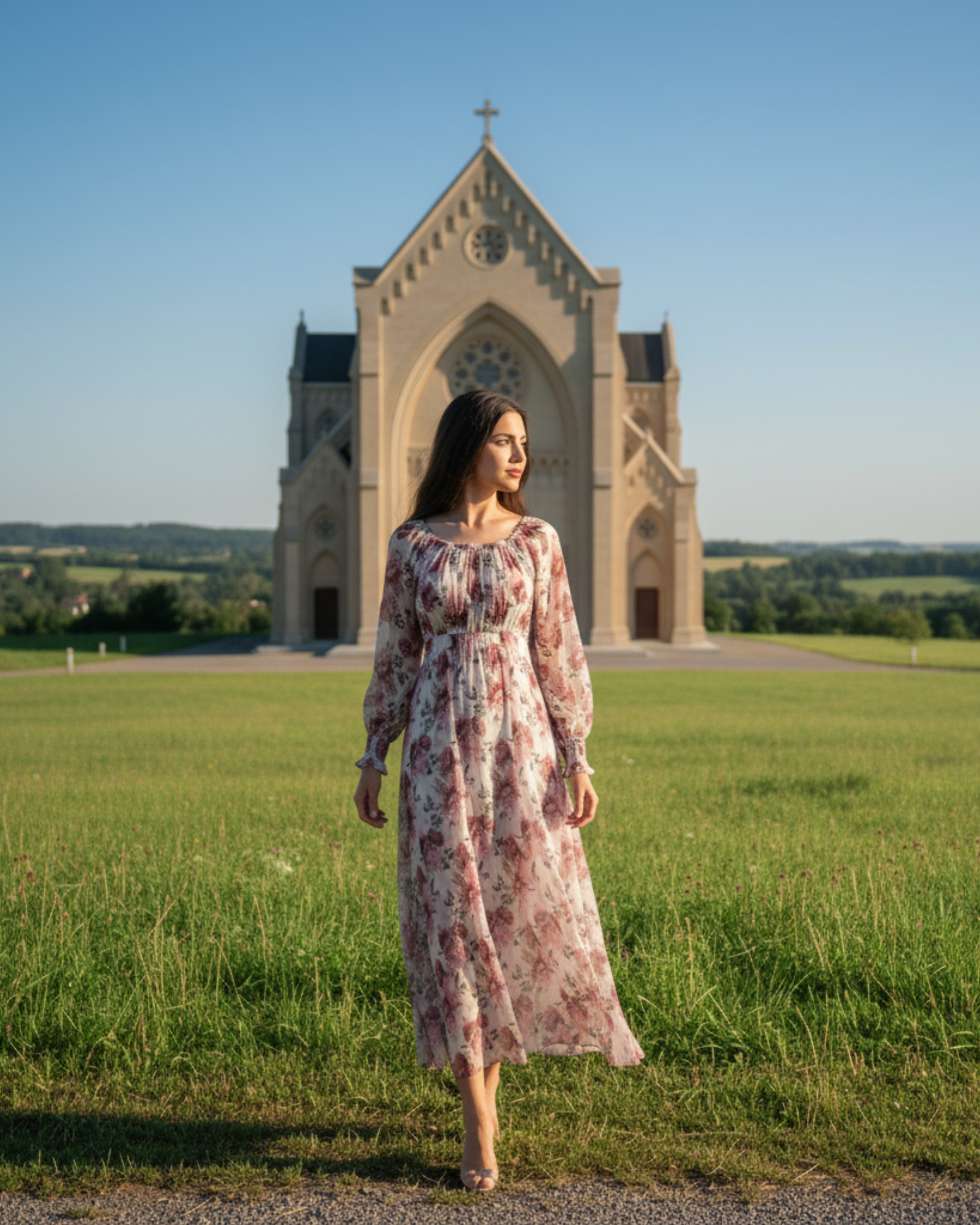 Vestido Florido - Modestia e Delicadeza (Verão 2026)