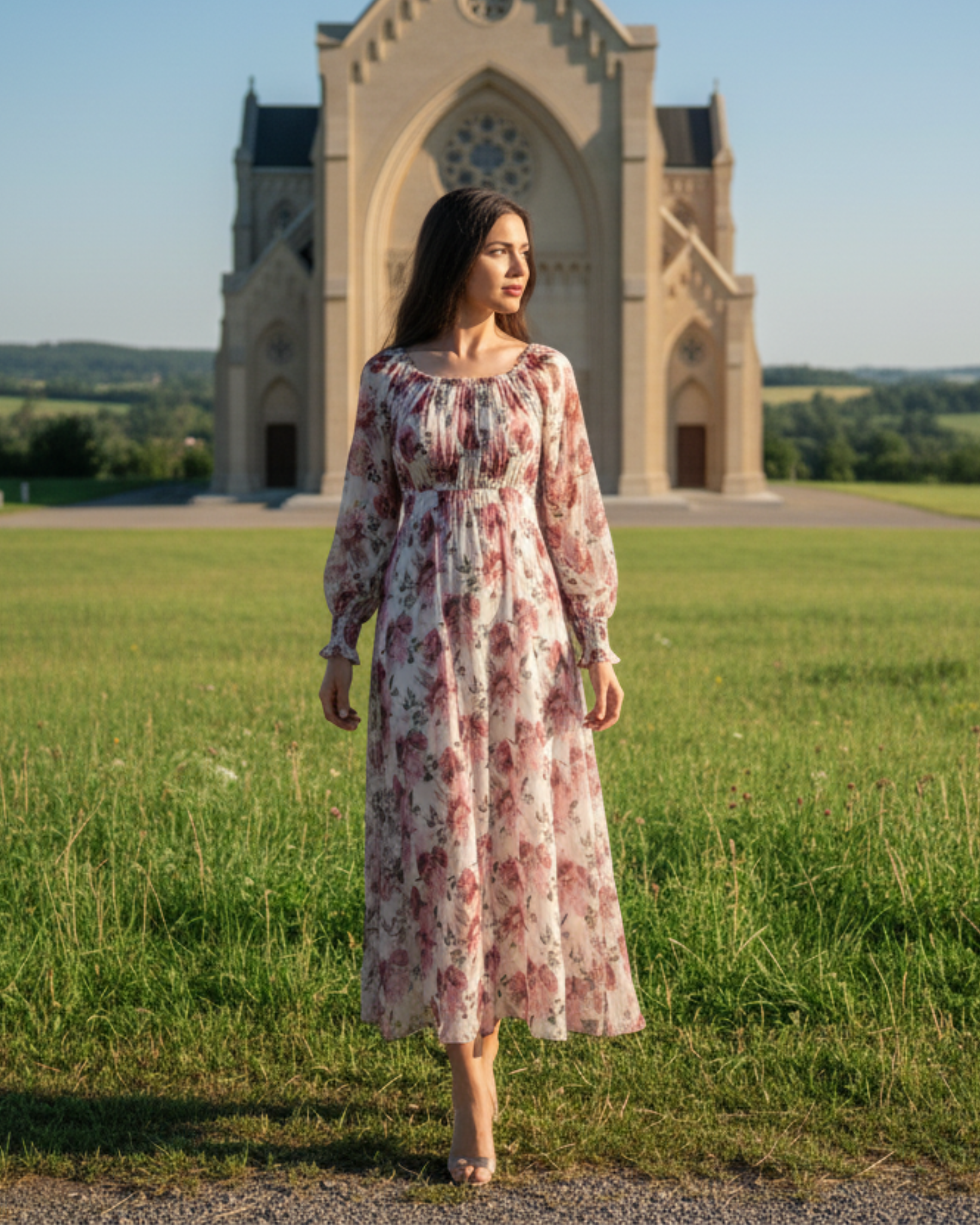 Vestido Florido - Modestia e Delicadeza (Verão 2026)